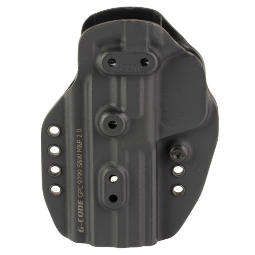 G-Code GPC-K01-097 Tactical Prime Carry Holster for S&W M&P 2.0, black, customizable for secure and quick access, with precision fit design.