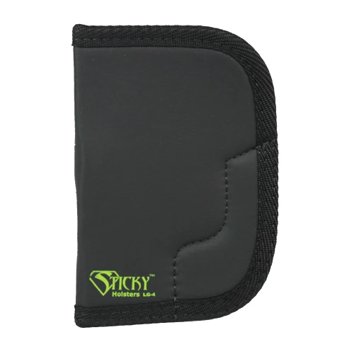 Sticky Holsters LG-4, versatile ambidextrous holster for comfortable carry, multi-fit, American made product shown in black with a compact design.