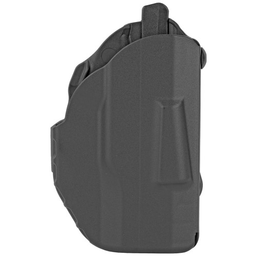 Safariland SL 7371 7TS ALS OWB P365 BLK RH, a black outside waistband holster for the P365 pistol, featuring a sleek design and adjustable retention for concealed carry.