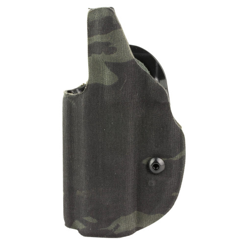 Safariland 20-199-711 Boltaron IWB Holster - Minimalist Design for S&W Shield EZ 9/Equalizer with Adjustable Tension & Suede Lining, featuring a camouflage pattern and black retention screw.