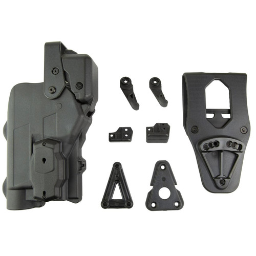Rapid Force RAPID FORCE L3 SIG 320 LG LT AXON RH, tactical holster components for firearm or device attachment, shown in black with multiple mounting and adjustment parts.