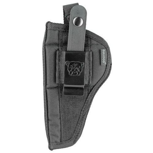 Bulldog Cases FSN-12, black tactical holster with Bulldog logo, durable fabric material and adjustable strap for secure pistol carrying.