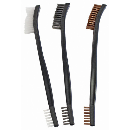 Birchwood Casey BC-41104 Birchwood Casey BC-41104 Utility Brushes 3-Pack - Nylon, Bronze & Stainless Steel Cleaning Tools BC41104