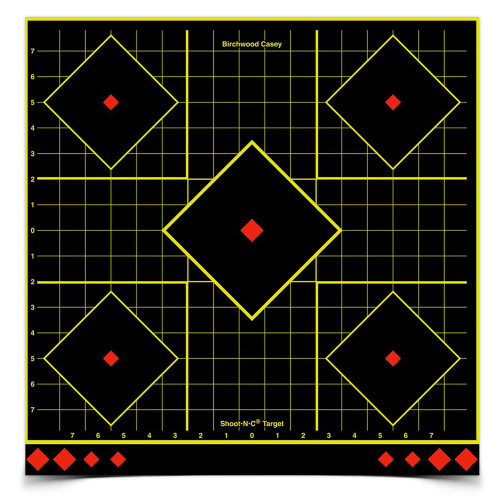 Birchwood Casey SHT-N-C Sight-In Target 5-17.75" - Self-Adhesive Shooting Targets for Indoor & Outdoor Use