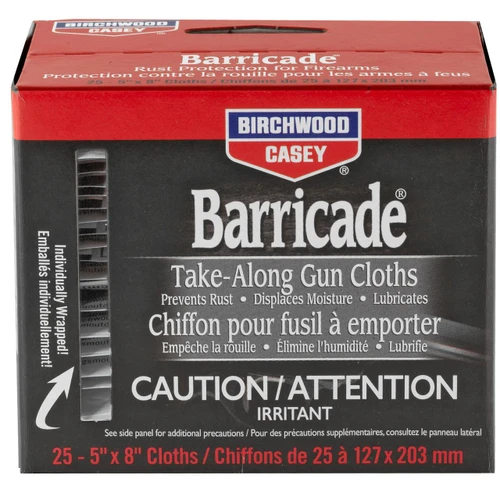 Birchwood Casey BC-33025 Birchwood Casey BARRICADE TAKE ALONGS 25 Wipes - Ultimate Firearm Protection BC33025