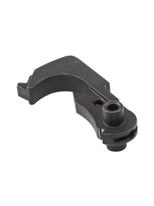 Luth-AR LR-34K Hammer M16, Mil Spec with J Spring, close-up view of black metal hammer for AR-15 rifles with detailed structure.