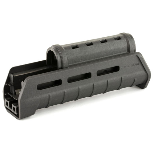 Magpul Industries Moe AKM Handguard AK47/74 Blk, black polymer handguard with vent slots for AK series rifles.