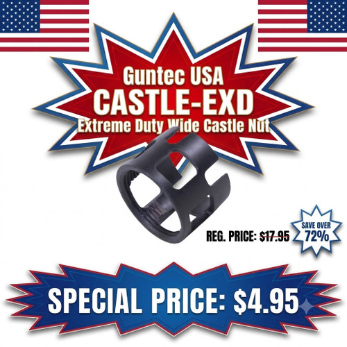 Guntec USA CASTLE-EXD Extreme Duty Wide Castle Nut For Buffer Tube