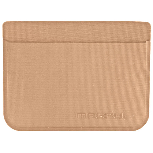 Magpul Industries Magpul DAKA Everyday Folding Wallet, beige minimalist wallet with embossed logo, durable construction, holds 7 cards and includes an ID window.