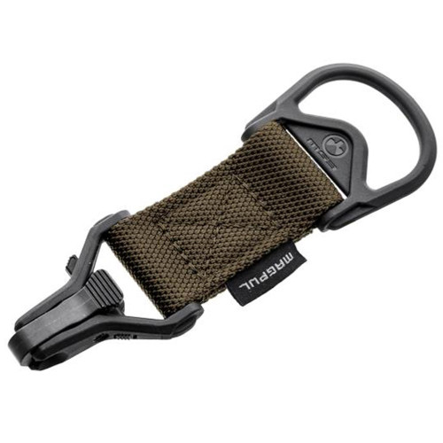 Magpul Industries MAG516-COY Sling Conversion Kit, lightweight and durable weapon attachment with quick-release feature and a brown woven strap.