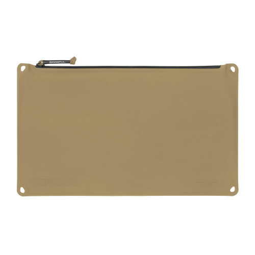 Magpul Industries MAG859-245 DAKA Extra Large Pouch, water resistant organizer for tools, electronics, and ammo, shown in tan color with zippered closure.