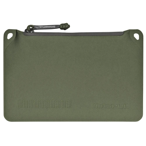 Magpul Industries Magpul DAKA Pouch MAG856-315, water-resistant organizer for tools and electronics, durable storage solution with green material and reinforced edges.