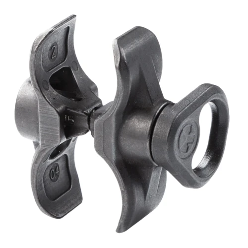 Magpul Industries MAG493-BLK Forward Sling Mount for Mossberg 590A1, heavy walled barrel attachment with QD mount options, in black color.
