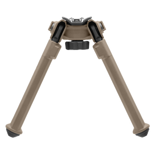 Magpul Industries Magpul MOE Bipod MAG1174-FDE – Ultra-Lightweight 8oz Shooting Bipod with Rapid Attach System, showing a tan-colored bipod with black hardware and adjustable legs for stability.