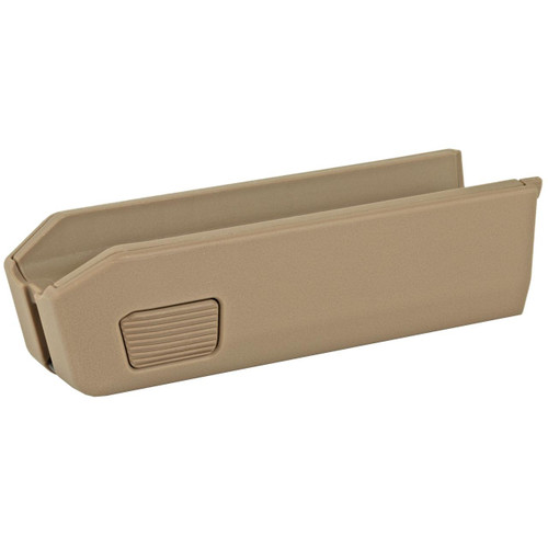 Magpul Industries MAG1066-FDE X22 Bckpckr Hg 10/22 Td Fde, tan-colored rifle magazine accessory in a close-up view.
