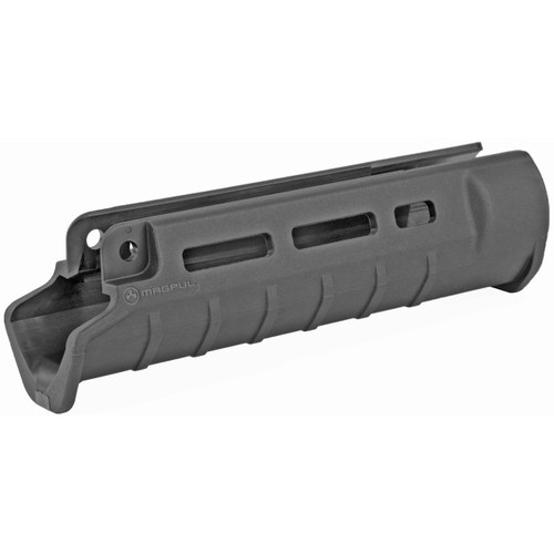 Magpul Industries MAG1049-BLK MOE SL Handguard for HK HK94/Mp5, gray polymer tactical handguard with ventilation slots and attachment points.