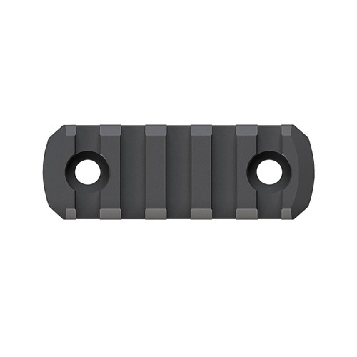 Magpul Industries MAG590 M-Lok Poly Rail Sect 5 Slots, black polymer rail section for firearm accessory mounting.