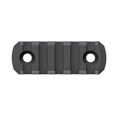 Magpul Industries MAG581-BLK M-LOK Aluminum Rail Section - 5 Slot, Milspec-Anodized - Ideal for Picatinny Accessories, black anodized aluminum rail with five slots for attaching tactical accessories.