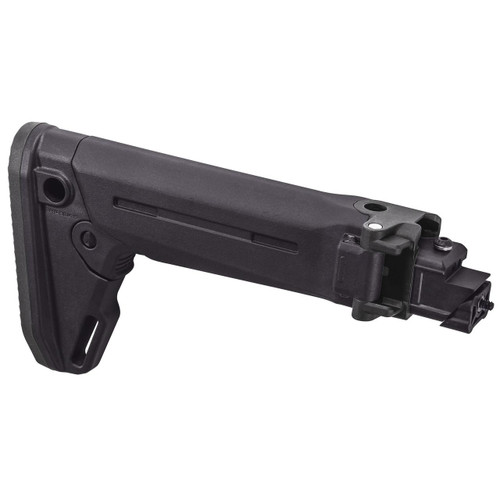 Magpul Industries MAG585PLM Zhukov-S Stock for AK47/AK74, black polymer tactical stock with adjustable cheek rest and ergonomic grip for enhanced firearm handling.