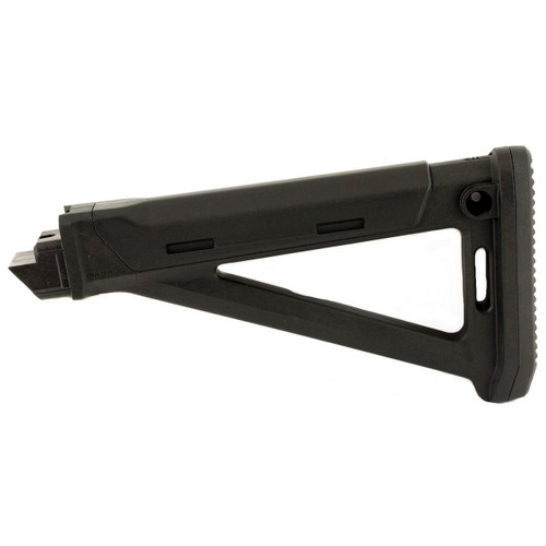 Magpul Industries MAG616BLK Moe AK Stock for AK47/AK74, black adjustable firearm stock with polymer construction.
