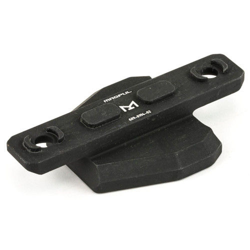 Magpul Industries MAG624BLK M-Lok Tripod Adapter Black, close-up view of the black plastic tripod adapter with M-Lok mounting system for firearm accessories.