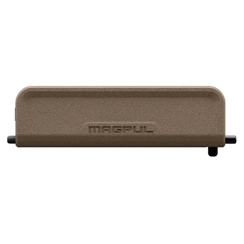 Magpul Industries Enhanced Ejection Port Cover - MAG1206-FDE, in desert FDE color, made of durable polymer, corrosion resistant, easy to install, for firearm ejection port protection.