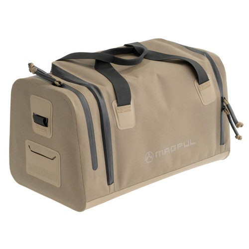 Magpul Industries MAG1455-245 Daka Range Bag Small Fde, tactical shooting gear storage bag in tan color with sturdy handles and multiple compartments