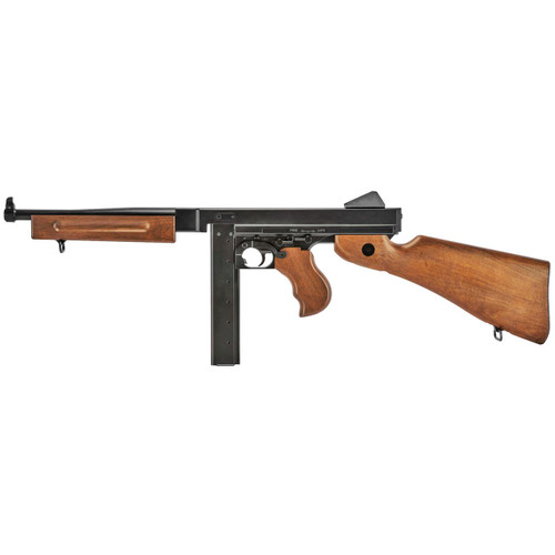 Umarex 2251820 Legends M1A1 177 BB 30Rd, airsoft gun with wooden stock and black metal body.