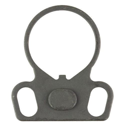 CMMG AR-15 End Plate Ambidextrous Sling Point - Quick Attach/Detach, gray metal rifle accessory with a circular attachment point and dual sling loops for AR-15 and LR-308 rifles.