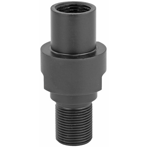CMMG 57DA53A THREAD ADAPTER PS90, black threaded firearm accessory.