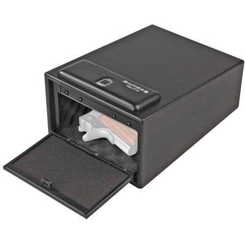Bulldog Cases BD4030B, protective black gun safe with digital keypad and foam interior for secure firearm storage.