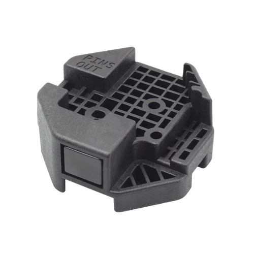 ABC SportZ AR-15 A2 Front Sight Armorer’s Block, black plastic tool with grid pattern and labeled parts for firearm assembly and maintenance.