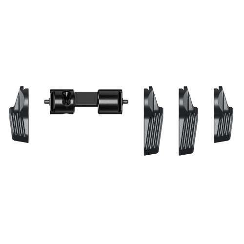 Radian Weapons R0566, tactical firearm accessory components including four black modular parts and a connecting piece arranged horizontally.