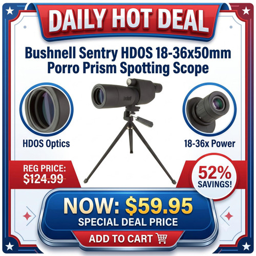 Bushnell 783618 Bushnell 783618 Sentry HDOS 18-36x50mm Porro Prism Spotting Scope 783618