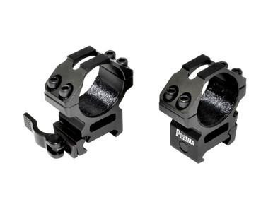 Presma PT-QR30M4 Presma 30mm Quick Release Medium Profile Scope Rings for Picatinny/Weaver Rails [PT-QR30M4] PT-QR30M4