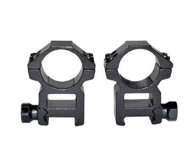 Presma 1" High Profile Scope Rings for Picatinny Rail, black scope rings with mounting screws for precision firearm optical scope mounting.