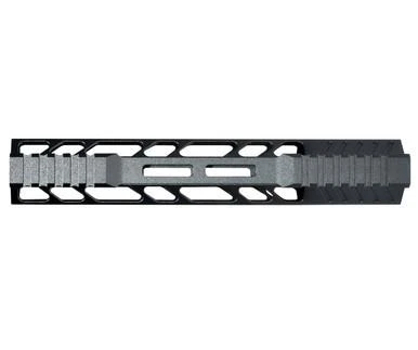Presma 10" M-LOK Free Float Handguard for 308 DPMS HIGH Profile Uppers, black metal handguard with M-LOK slots and a rugged design.