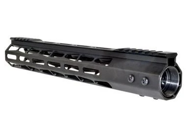 Presma 13" AR-15 Super Light M-LOK Series Free Float Handguard with Partial Top Rail, black metal firearm accessory with M-LOK slots and partial top rail for tactical rifle customization.