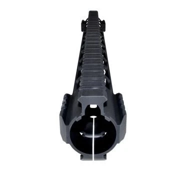 Presma 19.5" AR-15 M-LOK Series Slim Free Float Handguard, front view of the black handguard highlighting its sleek design and M-LOK slots.