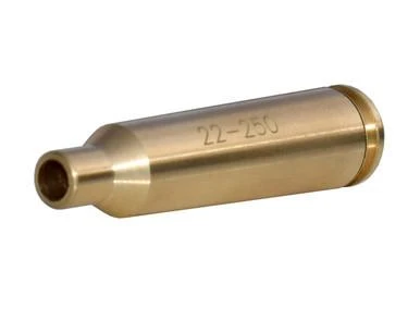 Presma 22-250 Remington Red Laser Bore Sight (BSRL22-250), cylindrical metal device with engraved model number, used for firearm sight alignment.
