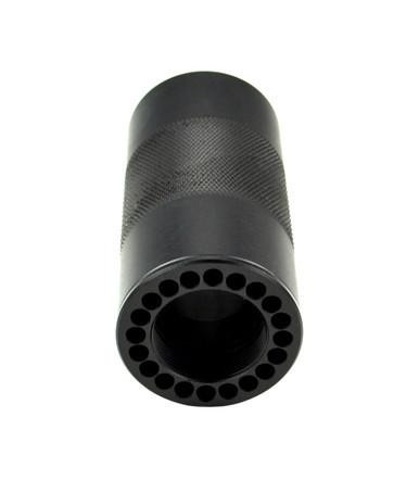 Presma 4" AR-15 Tubular Handguard, 6061-T6, black metal cylindrical firearm accessory with vent holes for enhanced cooling.