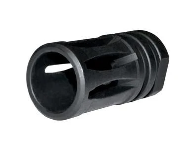 Presma 5/8x24 A2 Flash Hider .308 [Bird Cage Style], black steel firearm muzzle brake with vented design for recoil reduction