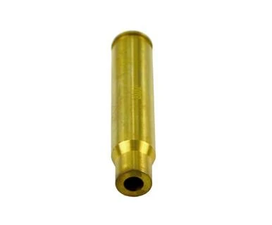 Presma 8mm Red Laser Bore Sight, cylindrical gold-colored tool with a black opening at one end.