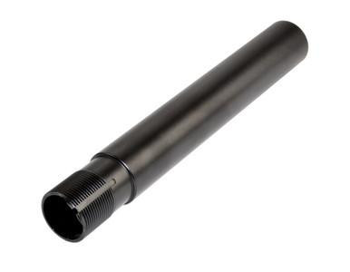 Presma 9.3-inch Round Buffer Tube, cylindrical black firearm buffer tube with threading.