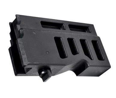 Presma AK47 Magazine Vise Block, black plastic tool for securely holding AK47 magazines during maintenance and repairs.