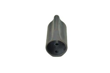 Presma AR Low Profile Gas Block, 0.936" Steel, Long Style, viewed from top showing circular opening and mounting holes