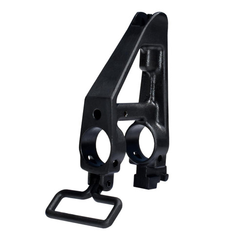 Presma AR-15 A2 Front Sight Post Gas Block with Bayonet Lug, black metal firearm component for military rifles.