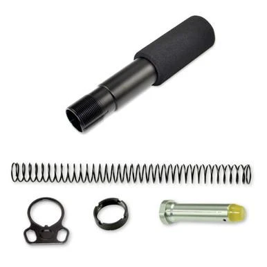 Presma AR-15 Pistol Buffer Foam Tube Kit w/ Dual Sling End Plate, firearm buffer tube and related components for firearm assembly and maintenance.