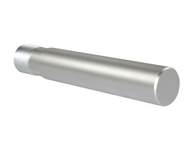 Presma AR-15 Pistol Buffer Tube, 7.3" No Foam Wrap, Silver Anodized - Durable metallic buffer tube with a sleek silver anodized finish for firearm customization.