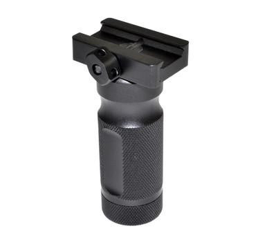 Presma Fixed All-Aluminum Stubby Picatinny Foregrip, 4.1" Black, ergonomic firearm accessory with a sturdy aluminum construction and quick-attach Picatinny rail mount.